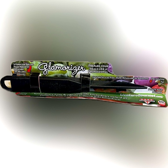 LIVE EURO GOURMET GLAMORIZER PROFESSIONAL GRATER SCALER ZESTER PARTY MELON FRUIT - Picture 3 of 7